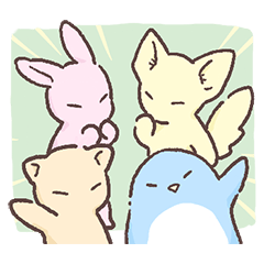 [LINEスタンプ] 春夏秋冬パステルアニマル
