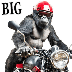 [LINEスタンプ] ツーリング☆ゴリラ【BIG】