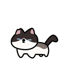[LINEスタンプ] かわいい猫 ブルーノのアニメスタンプ 