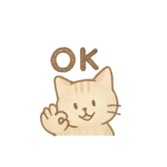 [LINEスタンプ] やさしい色味のにゃんこスタンプ
