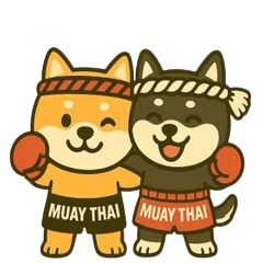 [LINEスタンプ] 仲良し夫婦のムエタイ柴犬