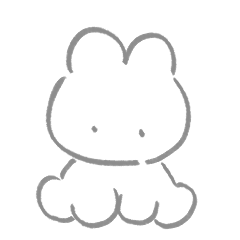 [LINEスタンプ] くしゃくしゃなうさぎ