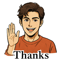 [LINEスタンプ] イケメン兄さん「ありがとう」色々スタンプ