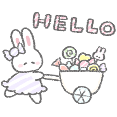 [LINEスタンプ] スイーツふんわりうさちゃん