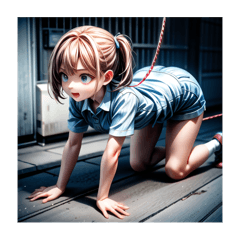 [LINEスタンプ] ギリギリ攻める美少女×ワンコの夜