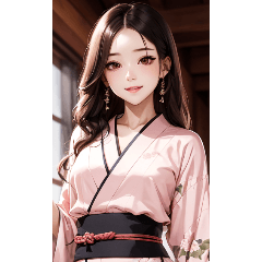 [LINEスタンプ] 着物の女の子の写真