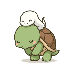 [LINEスタンプ] 玄武くんと白蛇ちゃんのゆるっと暮らし