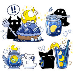 [LINEスタンプ] ホシクイと月のお菓子屋さん
