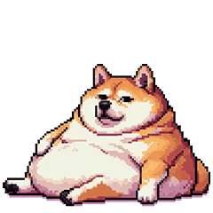 [LINEスタンプ] やる気の出ないネガティブ 太っちょ柴犬