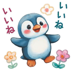 [LINEスタンプ] 動く♡ペンギンの無邪気でラブな毎日 