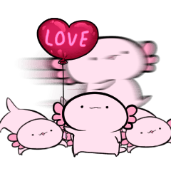 [LINEスタンプ] 小さいなんだかゆるいウーパールーパー