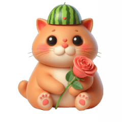 [LINEスタンプ] スイカ猫の無敵爆笑日常