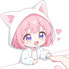 [LINEスタンプ] ラブリー狐耳パーカーの女の子スタンプ