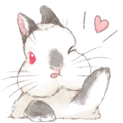 [LINEスタンプ] 日常使い「立ち耳うさぎ（ヒマラヤン）」
