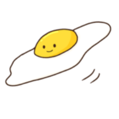 [LINEスタンプ] 空飛ぶ目玉焼きくん