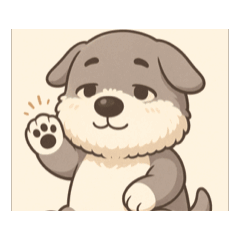 [LINEスタンプ] 動くミニチュアシュナウザー 