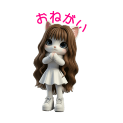 [LINEスタンプ] 白猫の、りかsan②