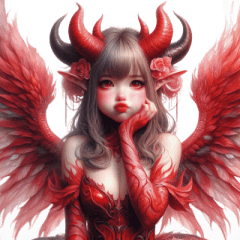 [LINEスタンプ] 怒ってもかわいい女悪魔