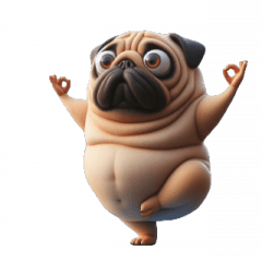 [LINEスタンプ] 爆笑パグ犬のヨガ日常