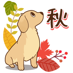 [LINEスタンプ] ダックス大好き【秋】クリーム