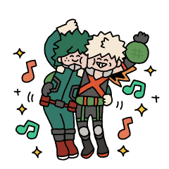 [LINEスタンプ] けたたましく動くヒロアカ 