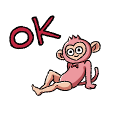 [LINEスタンプ] 美脚猿
