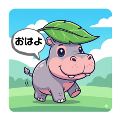 [LINEスタンプ] ファミリーカバの日常スタンプ