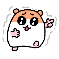 [LINEスタンプ] 写真撮りに行くハムスター