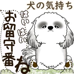 [LINEスタンプ] B＆W シーズー犬 2025 「犬の気持ち」