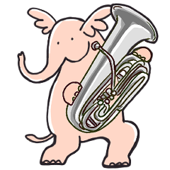 [LINEスタンプ] 音楽ハネゾウ