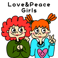 [LINEスタンプ] ラブ＆ピースちゃん