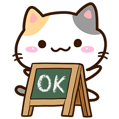 [LINEスタンプ] 小さい三毛猫☆カフェ