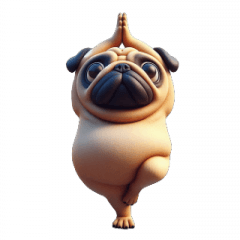[LINEスタンプ] 癒し系ヨガパグ犬