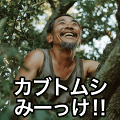 [LINEスタンプ] 【木登り】色々みーっけ⭐︎おじさん