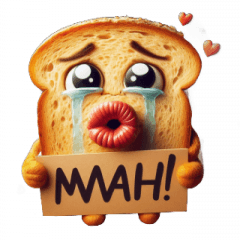 [LINEスタンプ] 爆笑の涙トースト