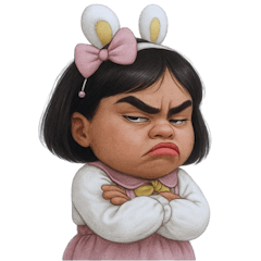 [LINEスタンプ] 超真顔の女の子 1 (NT)