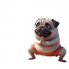 [LINEスタンプ] 爆萌パグ犬のストレッチ体操