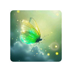 [LINEスタンプ] 蝶々と月と雲海と.Butterfly ＆ Moon