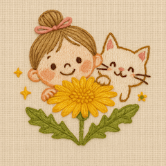 [LINEスタンプ] 刺繍風スタンプ：ふんわり日常ことば