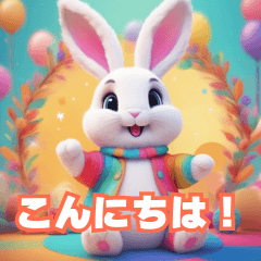 [LINEスタンプ] 毎日使える優しいタッチのうさぎのスタンプ