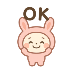 [LINEスタンプ] うさぎ着ぐるみ♪日常【感情たっぷり40個】