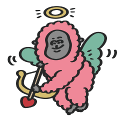 [LINEスタンプ] ぴんくごりら（with Gorilla）ver.2