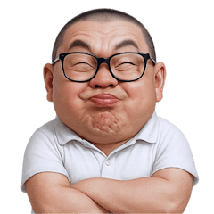 [LINEスタンプ] スキンヘッドのメガネ兄さん (NT)