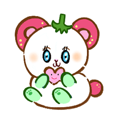 [LINEスタンプ] くだものくまちゃん