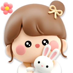[LINEスタンプ] 【3D】毎日使えるおだんごちゃん。