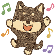 [LINEスタンプ] うきうき！しばいぬスタンプ