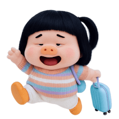 [LINEスタンプ] かわいい衣装を着た退屈なブタ (NT)