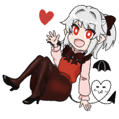 [LINEスタンプ] ウエイトレスデビ娘ちゃん②
