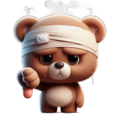 [LINEスタンプ] 失敗くまの爆笑表情