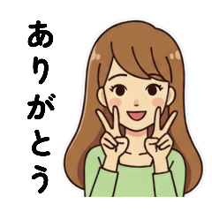 [LINEスタンプ] みさスタ＠ロングヘアの女の子 v01